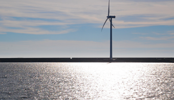 Wind Turbines At Beach In Changhua Taiwan